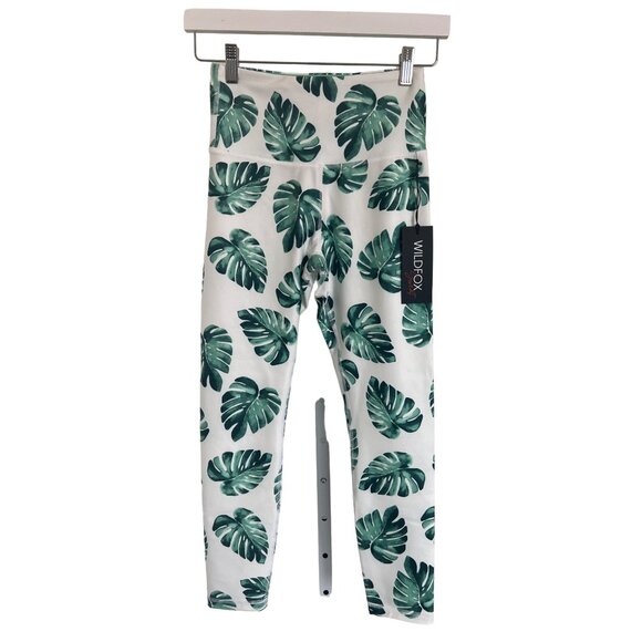 Wildfox Tropical High-Waisted Leggings With Palm Leaf Print - Picture 2 of 7
